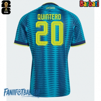 Columbia Juan Fernando Quintero #20 Tricou Fotbal Replică Mondial 2026 Barbati Deplasare